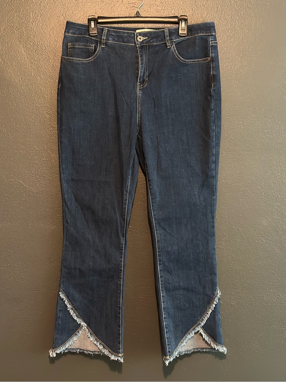 NWOT Charlie B Dark Blue Jeans with Tulip Hem